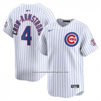 Camiseta Beisbol Hombre Chicago Cubs Pete Crow Armstrong 150th Anniversary Limited Blanco
