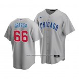 Camiseta Beisbol Hombre Chicago Cubs Rafael Ortega Replica Gris