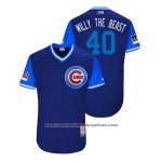 Camiseta Beisbol Hombre Chicago Cubs Willson Contreras 2018 LLWS Players Weekend Willy The Beast Azul Camiseta Beisbol Hombre Chicago Cubs Willson Contreras 2018 LLWS Players Weekend Willy The Beast Azul