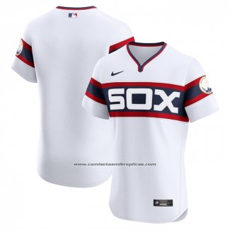 Camiseta Beisbol Hombre Chicago White Sox Alterno Vapor Premier Elite Blanco