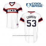 Camiseta Beisbol Hombre Chicago White Sox Melky Cabrera 53 Blanco Alterno Cool Base