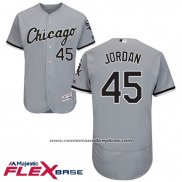 Camiseta Beisbol Hombre Chicago White Sox Michael Jordan 45 Autentico Collection Gris Flex Base