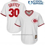 Camiseta Beisbol Hombre Cincinnati Reds Ken Griffey 30 Autentico Collection Blanco Cool Base Cooperstown