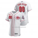 Camiseta Beisbol Hombre Cincinnati Reds Personalizada Authentic Blanco