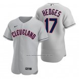 Camiseta Beisbol Hombre Cleveland Guardians Austin Hedges Autentico Road Gris