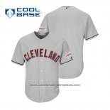 Camiseta Beisbol Hombre Cleveland Indians 2019 All Star Patch Cool Base Road Personalizada Gris
