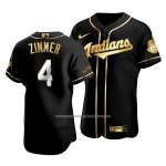 Camiseta Beisbol Hombre Cleveland Indians Bradley Zimmer Golden Edition Autentico Negro Camiseta Beisbol Hombre Cleveland Indians Bradley Zimmer Golden Edition Autentico Negro