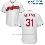 Camiseta Beisbol Hombre Cleveland Indians Danny Salazar 31 Blanco Autentico Collection Cool Base Camiseta Beisbol Hombre Cleveland Indians Danny Salazar 31 Blanco Autentico Collection Cool Base