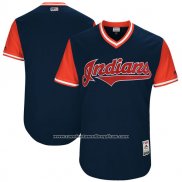 Camiseta Beisbol Hombre Cleveland Indians Players Weekend 2017 Personalizada Azul