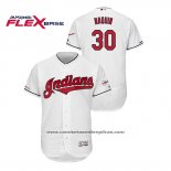 Camiseta Beisbol Hombre Cleveland Indians Tyler Naquin 150th Aniversario Patch 2019 All Star Flex Base Blanco