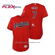 Camiseta Beisbol Hombre Cleveland Indians Yan Gomes 2019 All Star Patch Flex Base Rojo