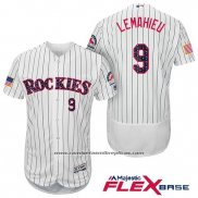 Camiseta Beisbol Hombre Colorado Rockies 2017 Estrellas y Rayas Dj Lemahieu 9 Blanco Flex Base