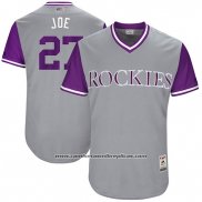 Camiseta Beisbol Hombre Colorado Rockies 2017 Little League World Series Trevor Story Gris