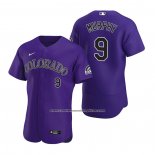 Camiseta Beisbol Hombre Colorado Rockies Daniel Murphy Autentico 2020 Alterno Violeta