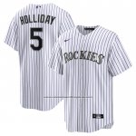 Camiseta Beisbol Hombre Colorado Rockies Matt Holliday Retired Primera Replica Blanco