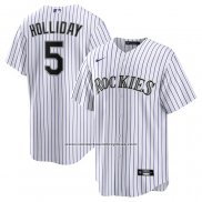 Camiseta Beisbol Hombre Colorado Rockies Matt Holliday Retired Primera Replica Blanco