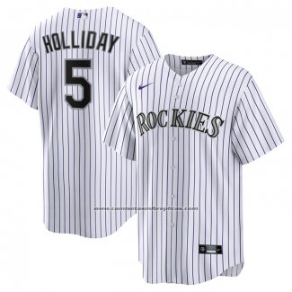Camiseta Beisbol Hombre Colorado Rockies Matt Holliday Retired Primera Replica Blanco