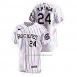 Camiseta Beisbol Hombre Colorado Rockies Ryan Mcmahon Authentic Blanco