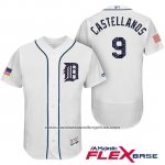 Camiseta Beisbol Hombre Detroit Tigers 2017 Estrellas y Rayas Nick Castellanos Blanco Flex Base Camiseta Beisbol Hombre Detroit Tigers 2017 Estrellas y Rayas Nick Castellanos Blanco Flex Base