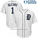Camiseta Beisbol Hombre Detroit Tigers Jose Iglesias Blanco Cool Base