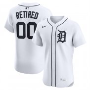 Camiseta Beisbol Hombre Detroit Tigers Retired Roster Elite Blanco