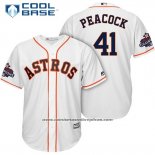 Camiseta Beisbol Hombre Houston Astros Brad Peacock Blanco Cool Base