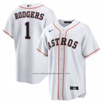 Camiseta Beisbol Hombre Houston Astros Brendan Rodgers Primera Replica Blanco