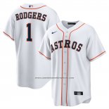 Camiseta Beisbol Hombre Houston Astros Brendan Rodgers Primera Replica Blanco