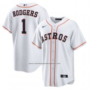 Camiseta Beisbol Hombre Houston Astros Brendan Rodgers Primera Replica Blanco