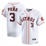 Camiseta Beisbol Hombre Houston Astros Jeremy Pena Primera Limited Blanco
