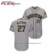 Camiseta Beisbol Hombre Houston Astros Jose Altuve 2018 Dia de los Caidos Flex Base Gris
