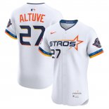 Camiseta Beisbol Hombre Houston Astros Jose Altuve 2025 City Connect Elite Blanco