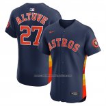 Camiseta Beisbol Hombre Houston Astros Jose Altuve Alternate 2 Elite Azul