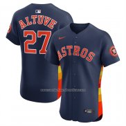 Camiseta Beisbol Hombre Houston Astros Jose Altuve Alternate 2 Elite Azul