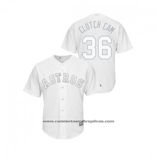 Camiseta Beisbol Hombre Houston Astros Will Harris 2019 Players Weekend Clutch Cam Replica Blanco
