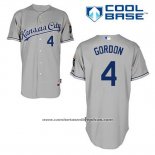 Camiseta Beisbol Hombre Kansas City Royals Alex Gordon 4 Gris Cool Base