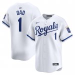 Camiseta Beisbol Hombre Kansas City Royals #1 Dad Primera Limited Blanco