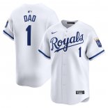 Camiseta Beisbol Hombre Kansas City Royals #1 Dad Primera Limited Blanco