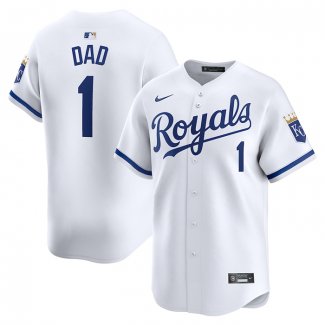Camiseta Beisbol Hombre Kansas City Royals #1 Dad Primera Limited Blanco