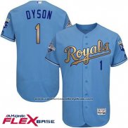 Camiseta Beisbol Hombre Kansas City Royals Jarrod Dyson Campeones Flex Base