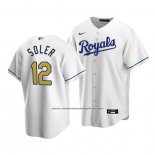 Camiseta Beisbol Hombre Kansas City Royals Jorge Soler Replica Cool Base Primera Blanco