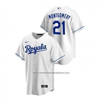 Camiseta Beisbol Hombre Kansas City Royals Mike Montgomery Replica Primera Blanco