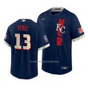 Camiseta Beisbol Hombre Kansas City Royals Salvador Perez 2021 All Star Replica Azul