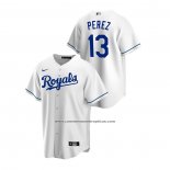 Camiseta Beisbol Hombre Kansas City Royals Salvador Perez Replica Primera Blanco