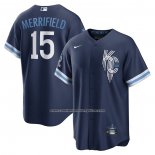 Camiseta Beisbol Hombre Kansas City Royals Whit Merrifield 2022 City Connect Replica Azul
