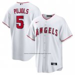 Camiseta Beisbol Hombre Los Angeles Angels Albert Pujols Retired Primera Replica Blanco