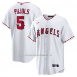 Camiseta Beisbol Hombre Los Angeles Angels Albert Pujols Retired Primera Replica Blanco