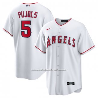 Camiseta Beisbol Hombre Los Angeles Angels Albert Pujols Retired Primera Replica Blanco