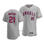 Camiseta Beisbol Hombre Los Angeles Angels Mike Mayers Autentico Road Gris