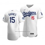 Camiseta Beisbol Hombre Los Angeles Dodgers Austin Barnes 2020 Autentico Primera Blanco